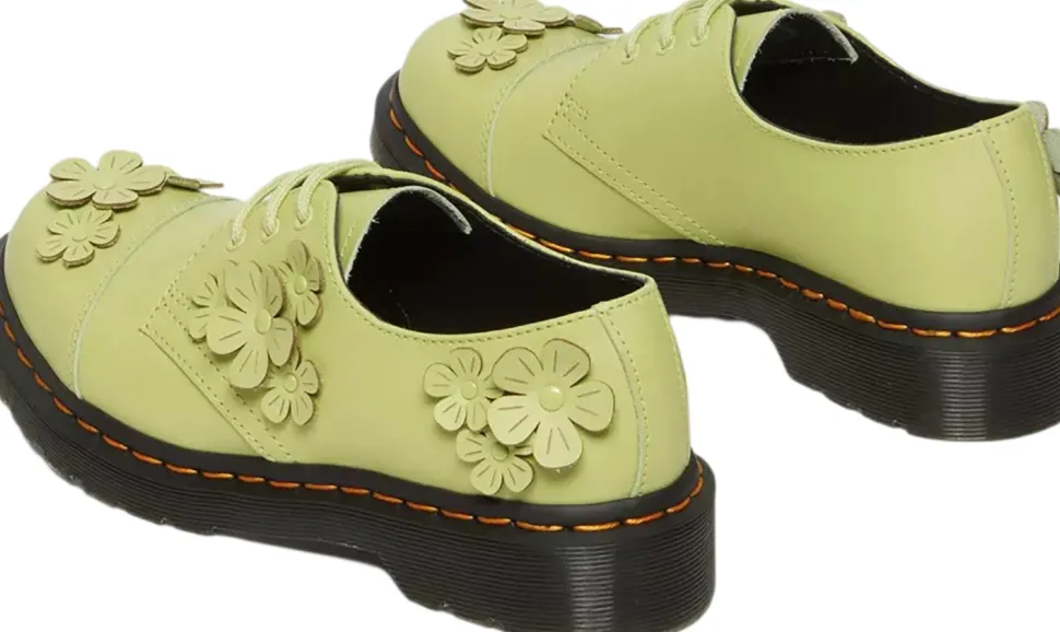 1461 Flower Applique Leather Oxford Shoes - Women's