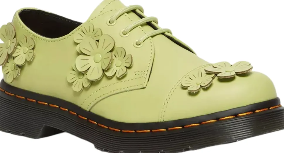 1461 Flower Applique Leather Oxford Shoes - Women's