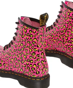 1460 Leopard Print Smooth Leather Lace Up Boots - Women's