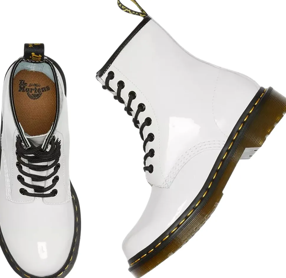 1460 Patent Leather Lace Up Boots - Women's