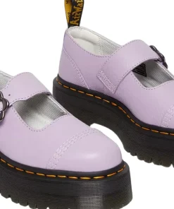 Addina Flower Buckle Leather Platform Shoes - Women's