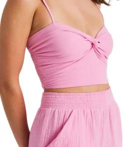 Bonded Cotton Cover-Up Shorts with Pockets - Women's