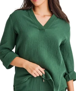 Bonded Cotton Cover-Up Tunic Shirt - Women's