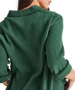 Bonded Cotton Cover-Up Tunic Shirt - Women's