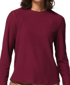 Brea Falls Grid Crew Neck Long Sleeve T-Shirt - Women's