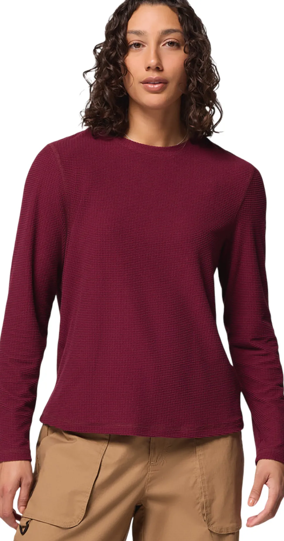Brea Falls Grid Crew Neck Long Sleeve T-Shirt - Women's