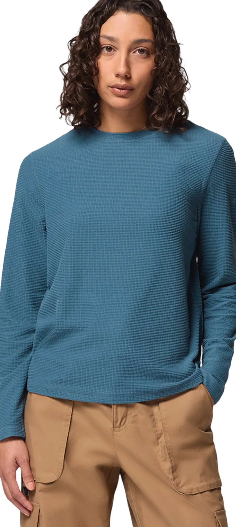 Brea Falls Grid Crew Neck Long Sleeve T-Shirt - Women's