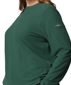 Brea Falls Grid Plus Size Crew Neck Long Sleeve T-Shirt - Women's