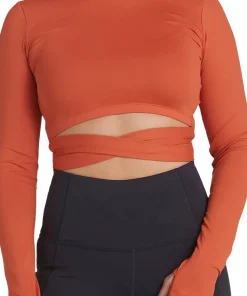 Burst Cropped Long Sleeve Top - Women's