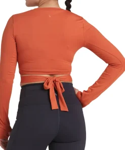 Burst Cropped Long Sleeve Top - Women's