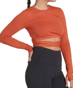 Burst Cropped Long Sleeve Top - Women's
