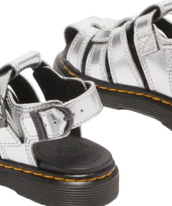 Caarys Silver Metallic Patent Lamper Sandals - Toddlers