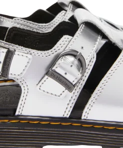 Caarys Silver Metallic Patent Lamper Sandals - Youth