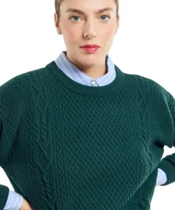 Cable-Knit Wool Jumper - Women's