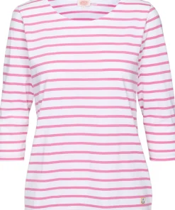 Cap Coz 3/4 Sleeves Breton Striped Jersey - Women's