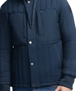 Carnelian Vertical Channel Quilted Shacket - Men's