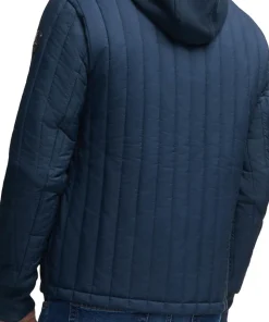 Carnelian Vertical Channel Quilted Shacket - Men's