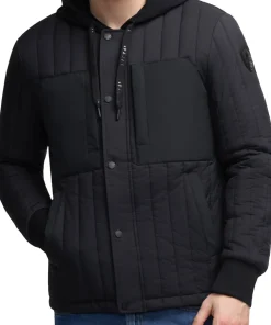 Carnelian Vertical Channel Quilted Shacket - Men's