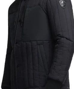 Carnelian Vertical Channel Quilted Shacket - Men's