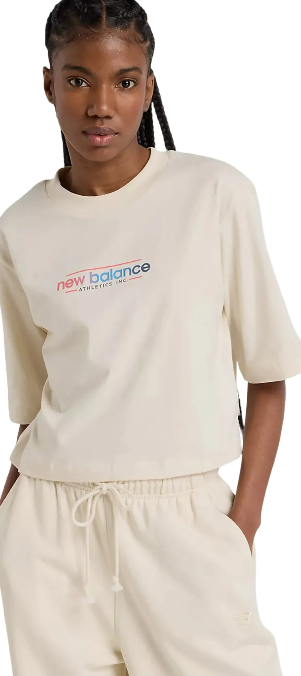 Center Multi Color Cropped T-Shirt - Women's