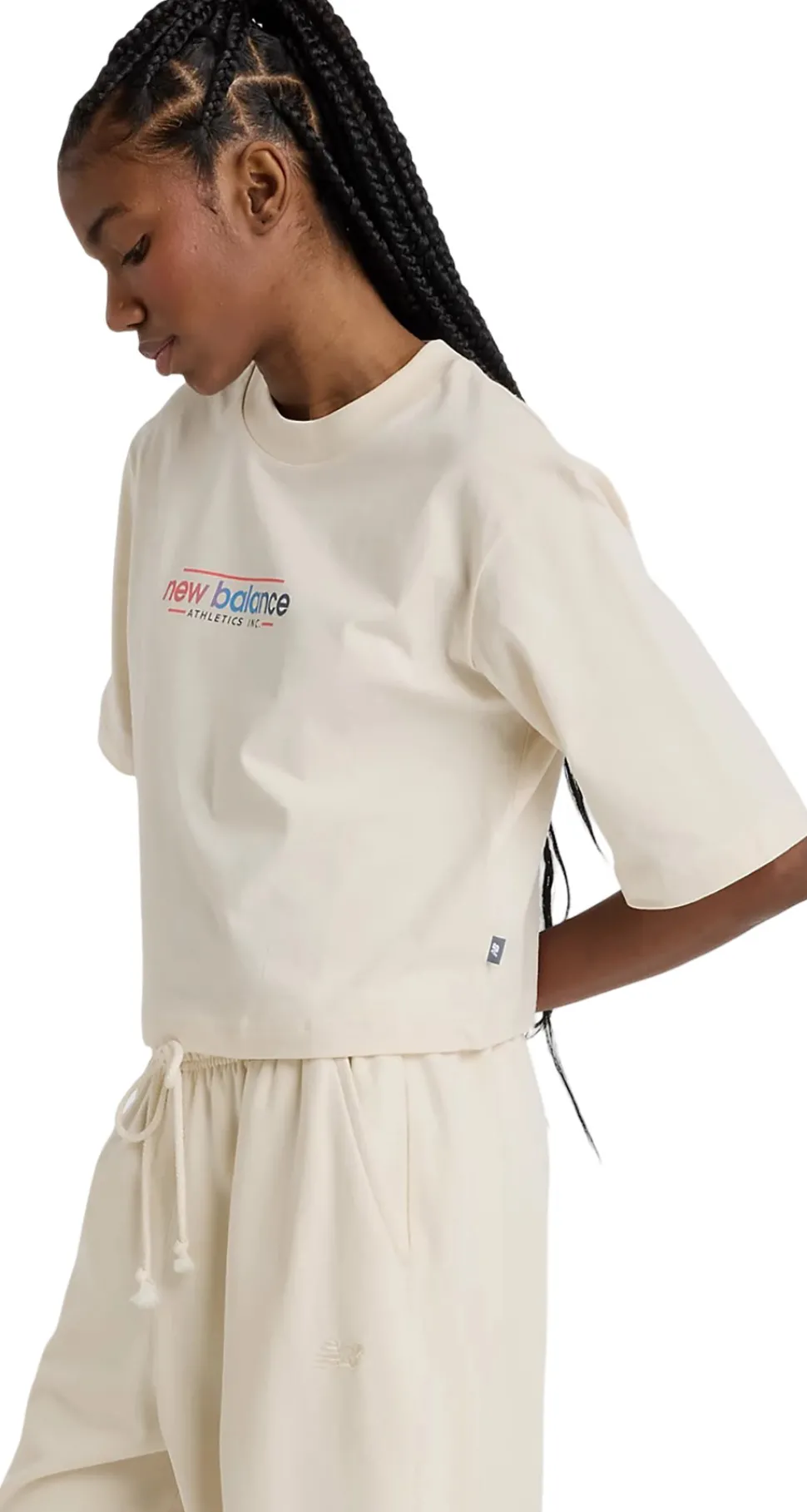 Center Multi Color Cropped T-Shirt - Women's