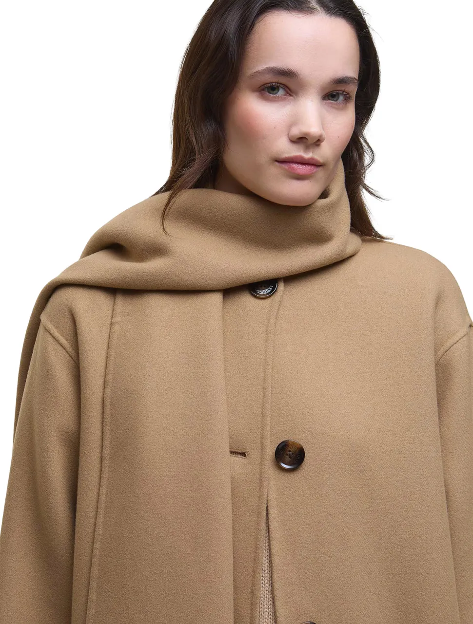 Clementine Wool Scarf Coat - Women's