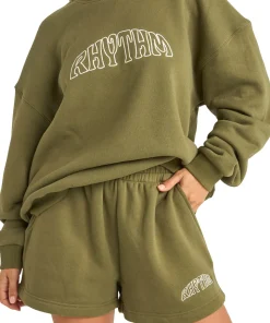 College Crew Neck Fleece Sweatshirt - Women's