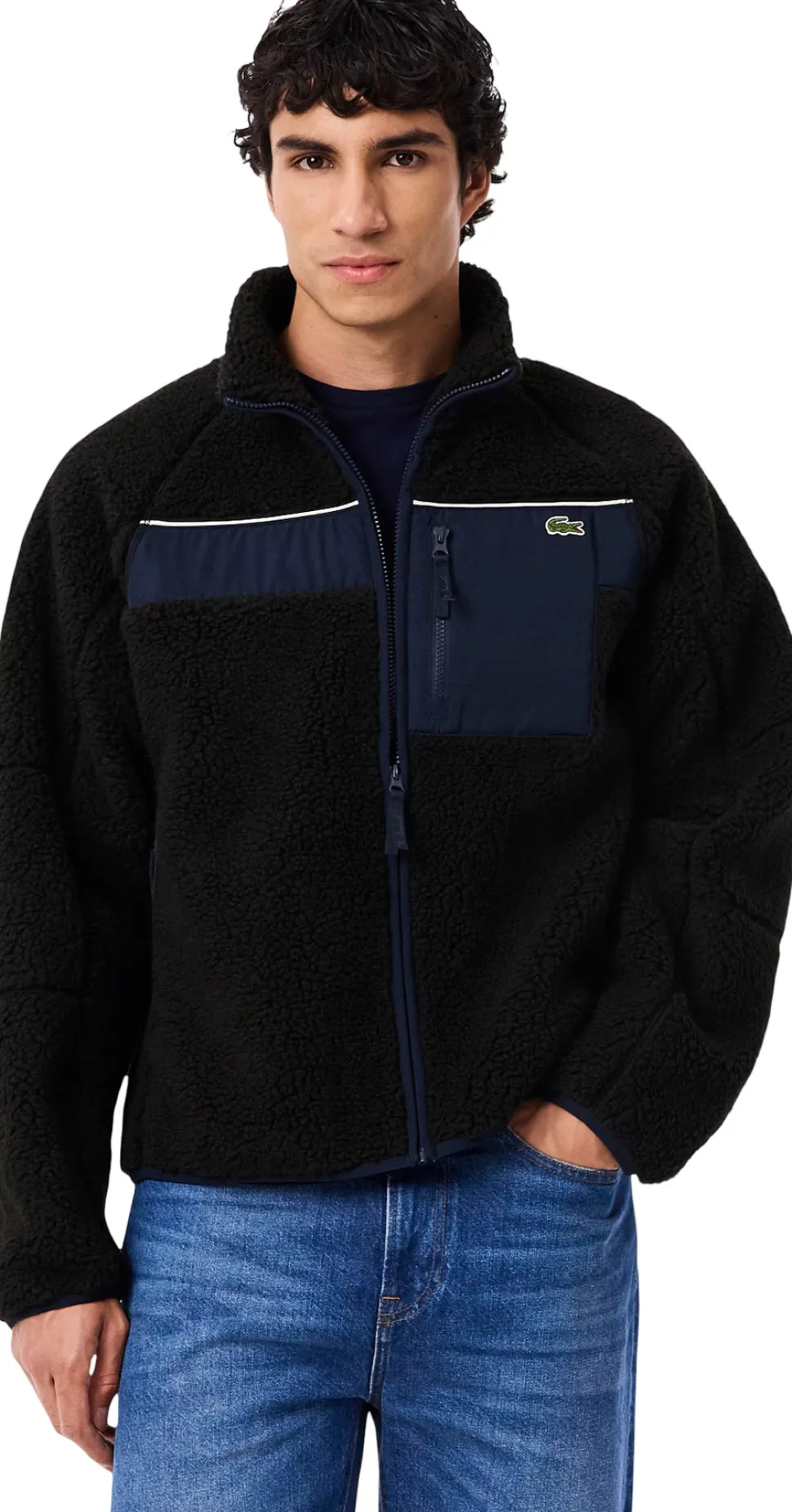 Colorblock Sherpa Fleece Jacket - Men's