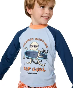 Cosmic Surfing UPF Long Sleeve Rash Vest - Boys