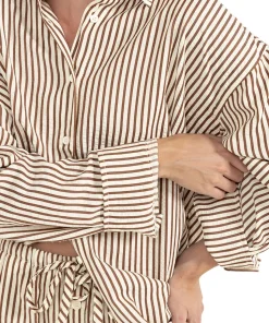Cove Stripe Oversized Long Sleeve Shirt - Women's