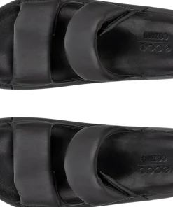 Cozmo Platform Leather Two Strap Sandals - Women's