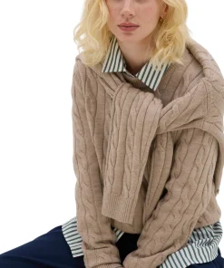Dalston Midweight Merino Cable Knit Sweater - Unisex
