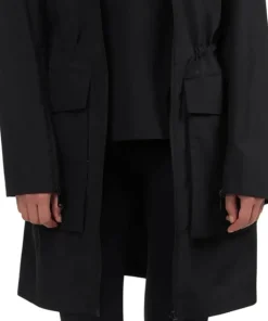 Dew Long Raincoat with Fixed Hood - Women's