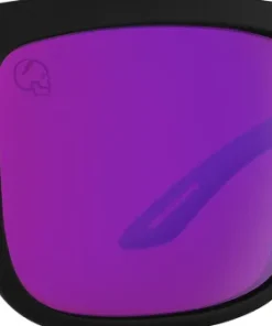 Discord Sunglasses - Slayco Matte Black Viper Frame - Happy Bronze Purple Spectra Mirror Lens