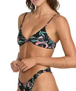 Dream In Bloom Twist V Neck Bikini Top - Women's