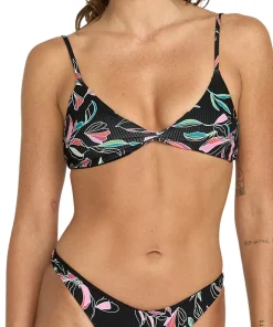 Dream In Bloom Twist V Neck Bikini Top - Women's