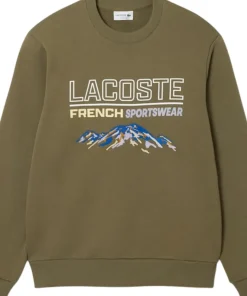 Embroidered Motif Fleece Sweatshirt - Men's