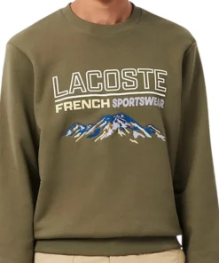 Embroidered Motif Fleece Sweatshirt - Men's