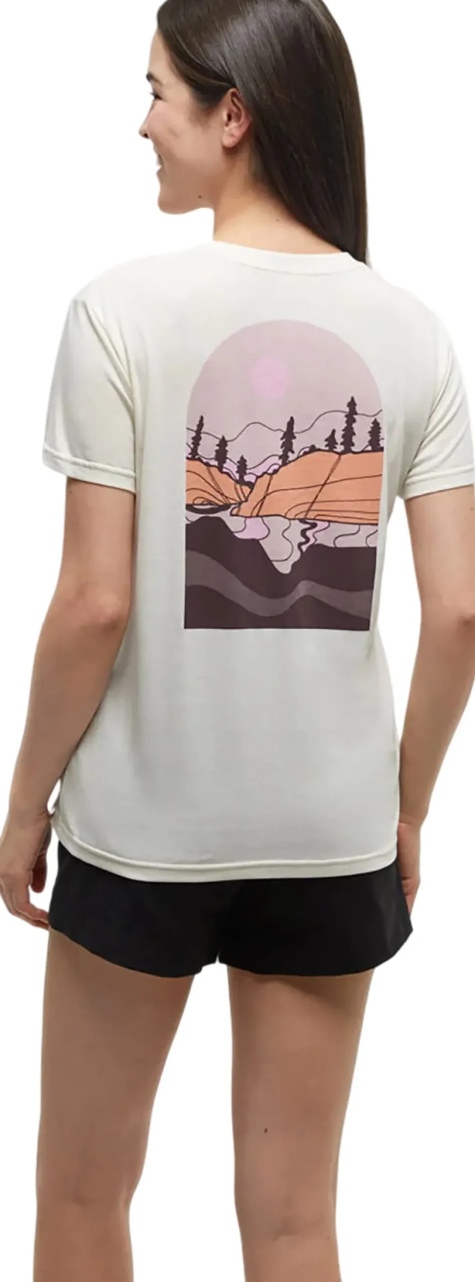 Emerald Edge Arch Crew Neck Graphic Short Sleeve T-Shirt - Women's