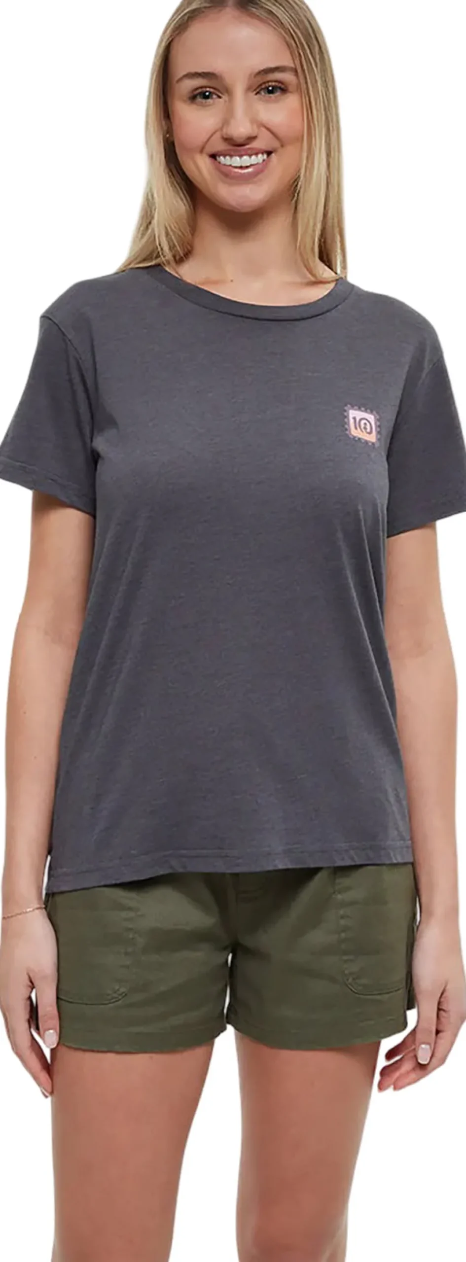 Emerald Edge Arch Crew Neck Graphic Short Sleeve T-Shirt - Women's