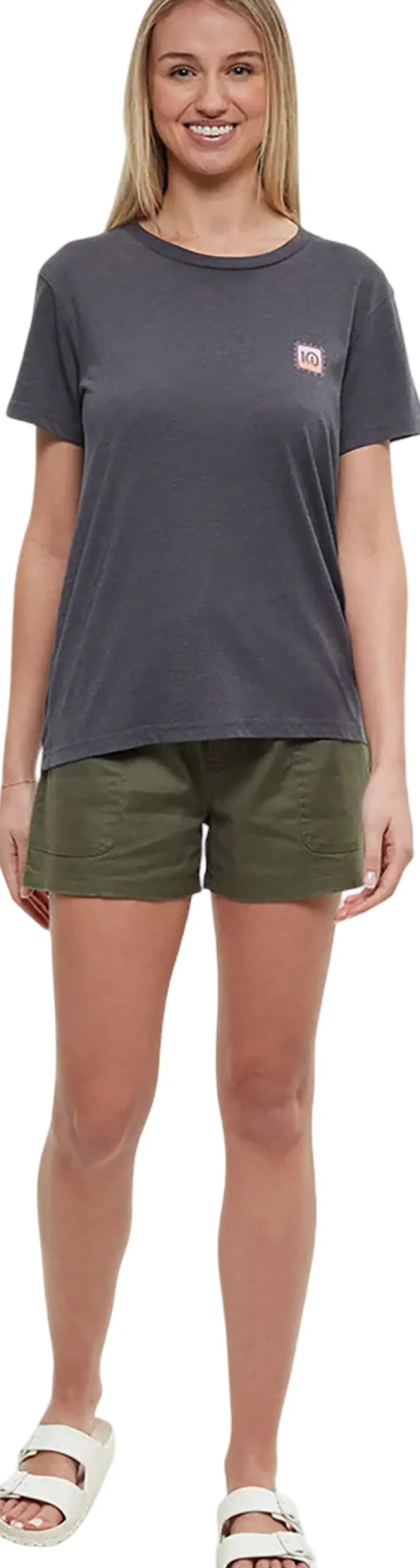 Emerald Edge Arch Crew Neck Graphic Short Sleeve T-Shirt - Women's