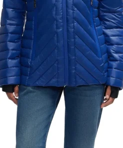 Esmay Lightweight Mixed Media Quilted Packable Puffer Jacket - Women's