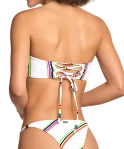 Flash Pinstripe Single Strap Bikini Bottom - Women's
