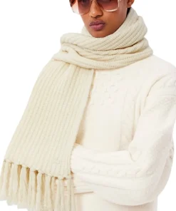 Fringed Wool Scarf - Women's