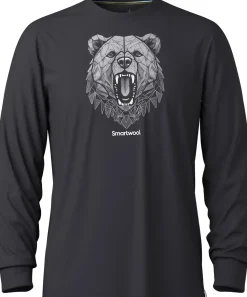 Geometric Bear Long Sleeve Graphic T-Shirt - Men's