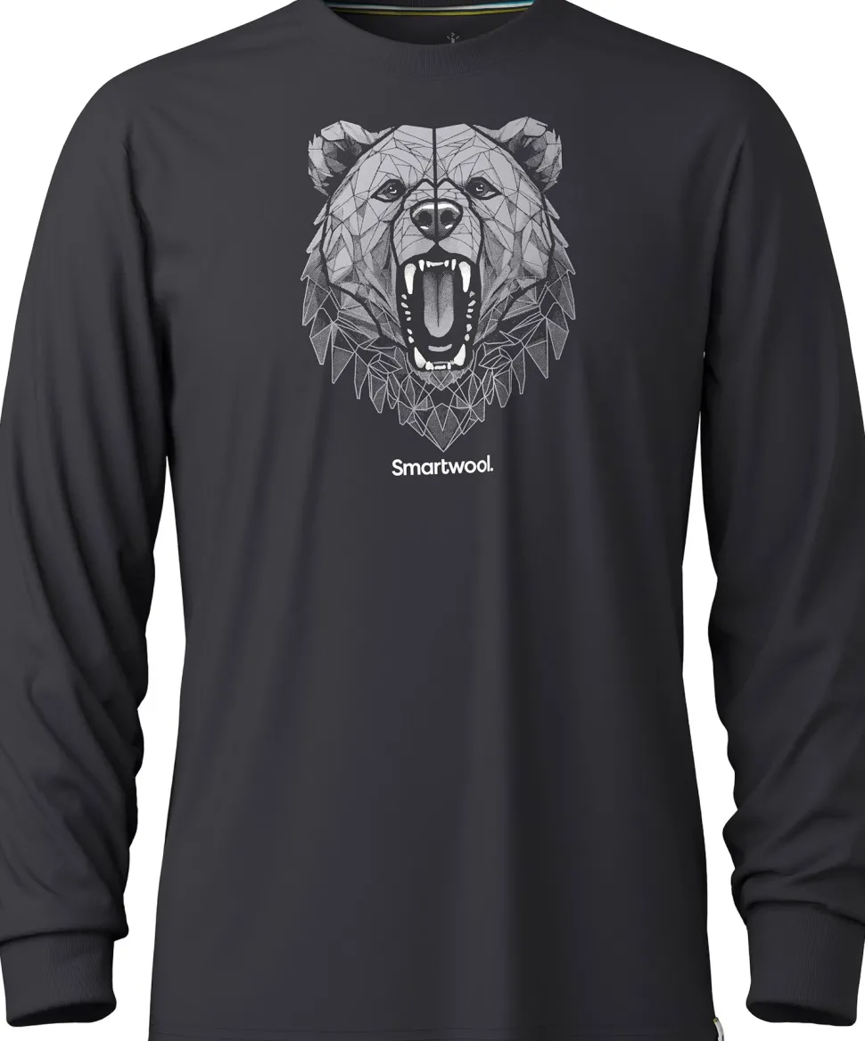 Geometric Bear Long Sleeve Graphic T-Shirt - Men's