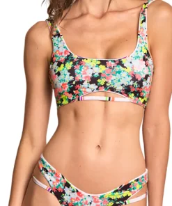 Hailey Pinstripe Double Layer Bikini Bottom - Women's