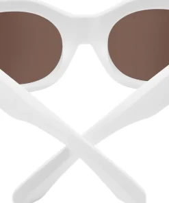 Hangout Sunglasses - Matte White Frame - Bronze Platinum Spectra Mirror Lens
