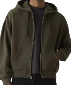 Hayes Boxy Grunge Wash Full-Zip Sweatshirt - Men's
