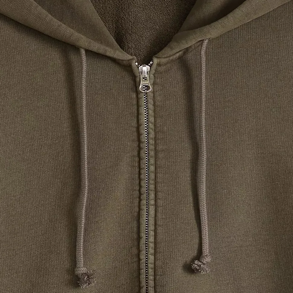 Hayes Boxy Grunge Wash Full-Zip Sweatshirt - Men's